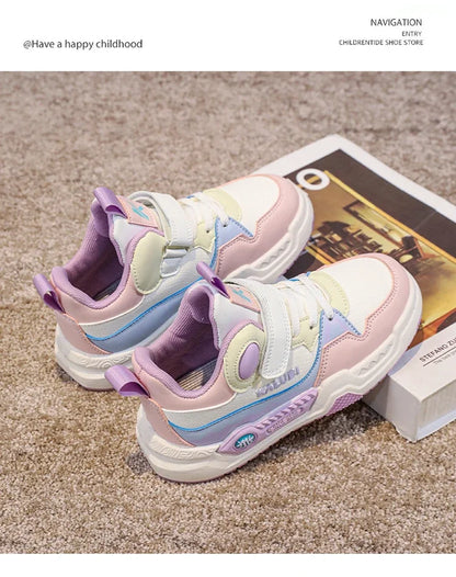 Fashion Children's Sneakers Kids Design White Non-slip Casual Shoes for Boys Girls Hook Breathable Trainers Toddler Outdoor Shoe