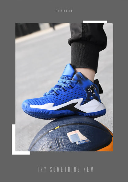 Boys Brand Mesh Basketball Shoes 8 Kids Sneakers Thick Sole Non-slip Children Sports Shoes Child Boy Basket Trainer Shoes Girls