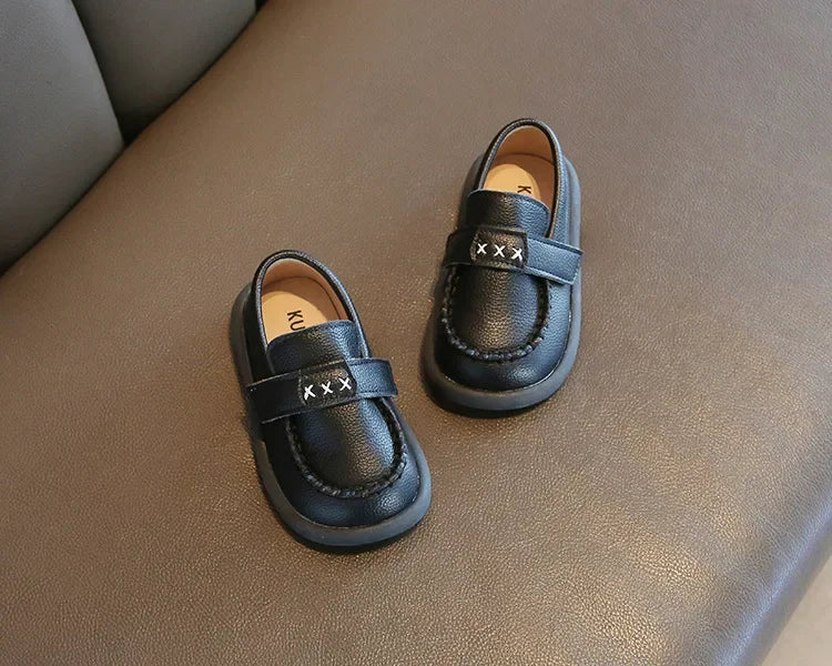 Boys Formal Leather Shoes for Children Kindergarten School Fashion Flats Kids Slip-on Loafers Classic Spring Autumn Korean Style