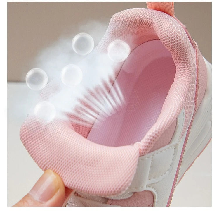 Children's Platform Sneakers Spring Autumn New Girls' Mesh Breathable Flats Lightweight Comfortable Non Slip Boys' Running Shoes