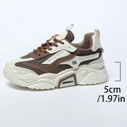 Women's Sneakers 2025 Fashion Breathable Women's Shoes Outdoor Non-slip Designer Shoes for Women Autumn Light Platform Sneakers