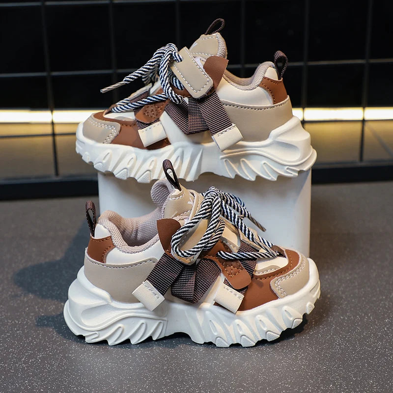 Kids Sport Chunky Shoes Mesh Breathable Casual Girls Sneakers children boy Shoes