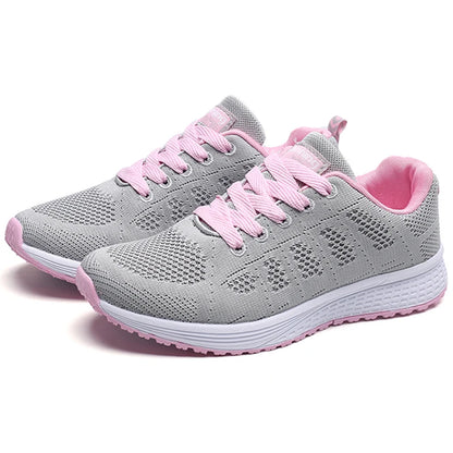 Woman Sneakers Shoes Fashion Lace Up Women's Sneakers Offers Solid Women's Sports Shoes Non-Slip Footwear Shoes For Women