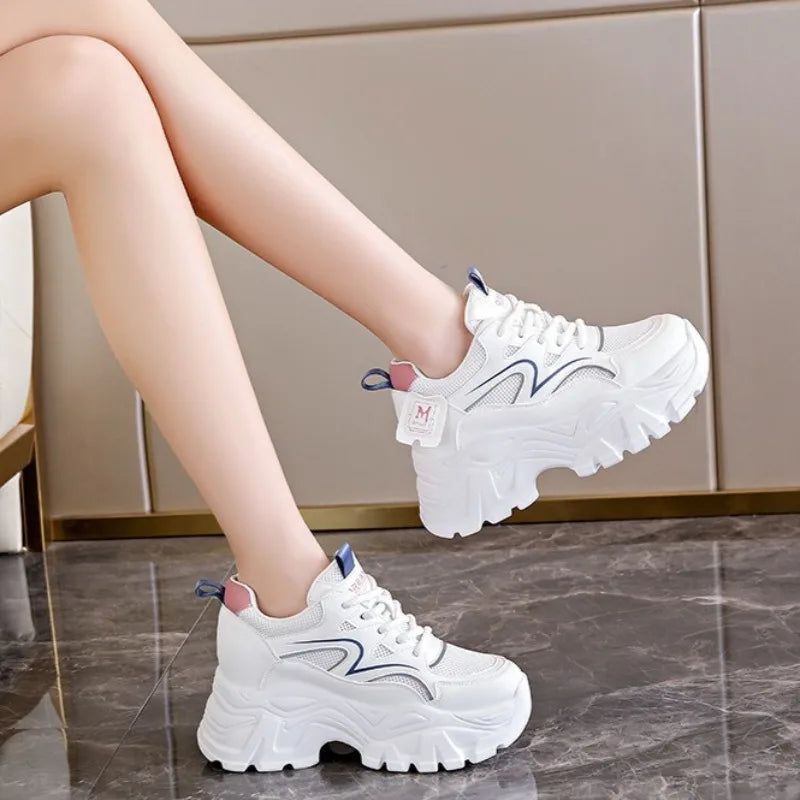 New Women Platform Casual Sneakers Autumn Fashion Women Comfortable Increased Sport Shoes Outdoor Breathable Basketball Sneakers