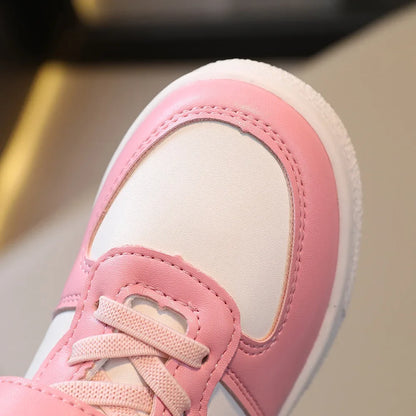 Children's Sports Shoes Spring and Autumn New Cute Girls' Sneakers Versatile Soft Breatheable Hook & Loop Fashion Kids Shoe