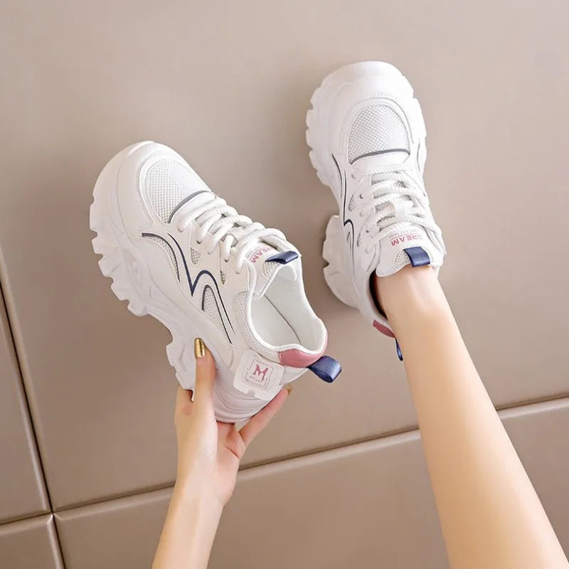 New Women Platform Casual Sneakers Autumn Fashion Women Comfortable Increased Sport Shoes Outdoor Breathable Basketball Sneakers