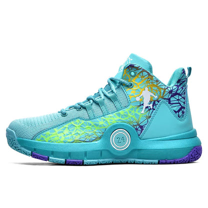 Hot Sale Cheap High Basketball Sneakers Men Women Fashion Printed Basketball Trainers Baskets Outdoor Platform Sport Shoes Boys