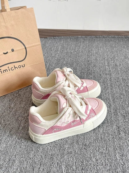 New Women's Casual Flat-soled Sports Shoes Cute Patterns Trainers Ladies Sneakers Breathable Star Women Sneakers
