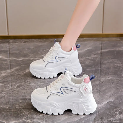 New Women Platform Casual Sneakers Autumn Fashion Women Comfortable Increased Sport Shoes Outdoor Breathable Basketball Sneakers