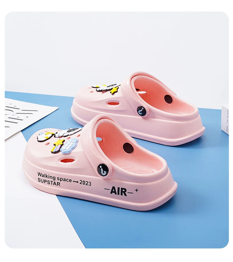 Kids Summer Sandals EVA Design Children Slippers Soft Non Slip Platform Slides Outdoor Garden Shoes High Quality Fashion Shoes