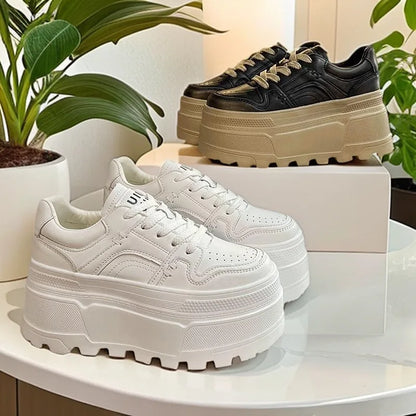 Women Sneakers Height Increasing Platform White Shoes for Women New Casual Shoes with Soft Sole Board Shoe Zapatos De Mujer