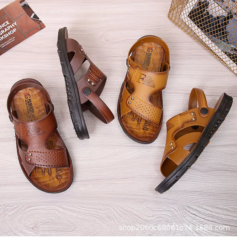 New Men's Summer Beach Sandals Open Toe Non Slip Mens Casual Sandals Comfortable and Breathable Water Shoes Beach Slippers