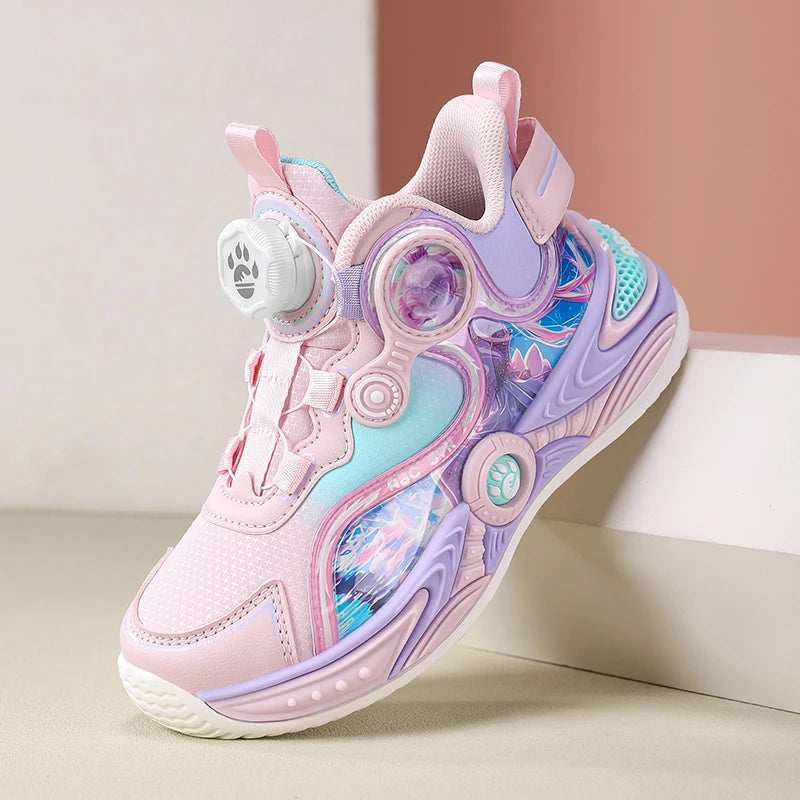 Childrens Basketball Shoes Fashion Girls Training Non Slip Sole Cushioned Sneakers Snug Soft Running Shoes for Kid