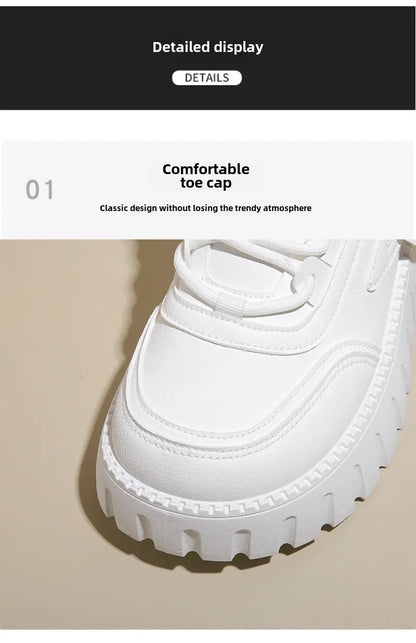 Women's Platform Sneakers Fashion High-top Casual Shoes for Women Lace Up Vulcanized Shoes Trendy Skateboard Shoes Zapatos Mujer