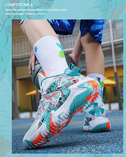 Men Basketball Shoes Light Sports Shoes Non-slip Trainer Women Unisex Breathable Athletic Outdoor Unisex High Quality Sneakers