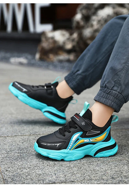 Boys' Kids Fashion Sneakers Lightweight Sports Running Shoes for Children Non-Slip Comfortable Outdoor Athletic Tennis Shoes