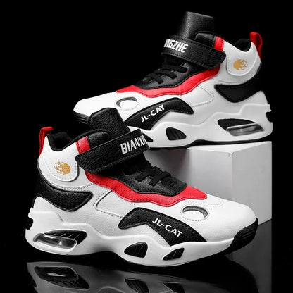 Kids Basketball Shoes Boys Student Sports Shoes School Daily Outdoor Running Sneakers High Top Children Basketball Sneakers