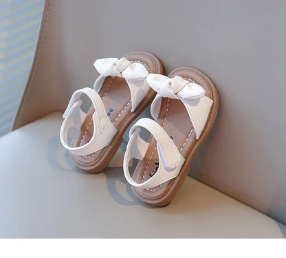 Girls Princess Sandals with Bow-knot Fashion Classic Baby Kids Beach Shoes Children Summer Sandals Simple Size 21-30 Hot Sale