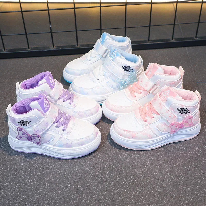 Children's SneakersGirls Casual Shoes Student Shoes Anti-slip Teen Sport Pink Blue Shoes Size 26-37