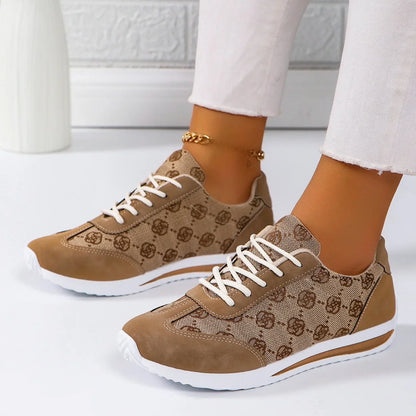 Women SneakersSpring Autumn Fashion Outdoor Versatile Sneakers Women Casual Comfortable Lace Up Walking Shoes for Women