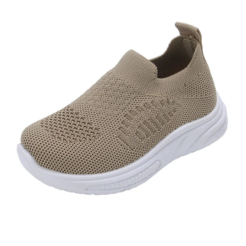 Lightweight Boys Girls Casual Shoes Breathable Slip on Kids Casual Sneakers Anti-slip Toddler Flats Outdoor Walking Shoes