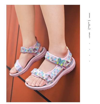 Summer Children Fashion Sandals Baby Girls Toddler Soft Non-slip Princess Shoes Baby Cute Candy Breathable Comfortable Sandals