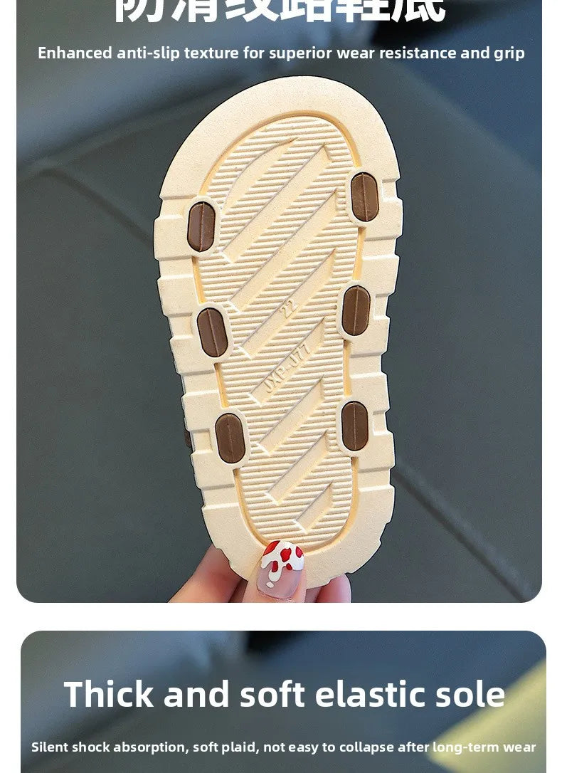 Summer Indoor Outdoor Anti-slip Soft Bottom Girls Boys Toddler Kids Sandals PVC Sole Comfortable