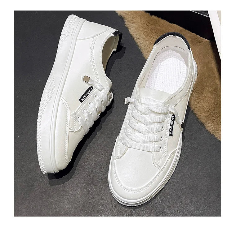 Women's Fashion White Sneakers 2025 New Spring and Autumn Flat Casual Shoes ins Breathable Thin Summer Sneakers