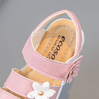Children's Summer Sandals Sweet Chic Floral Sandals for Pretty Girls Fashion Princess Versatile Kids Wedding Party Flat Sandals