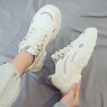 New Men's Fashion Low-Top White Sneakers - Breathable Casual Board Shoes Lightweight Anti-Slip Trendy Footwear for All Seasons