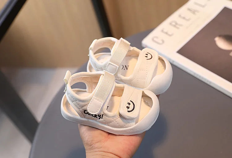Toddler Sandals Summer Children Shoes Little Kids Sport Sandals Lucky Smile Face Unisex Baby Boys Girls Casual Anti-slip Sandals