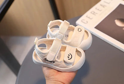 Toddler Sandals Summer Children Shoes Little Kids Sport Sandals Lucky Smile Face Unisex Baby Boys Girls Casual Anti-slip Sandals