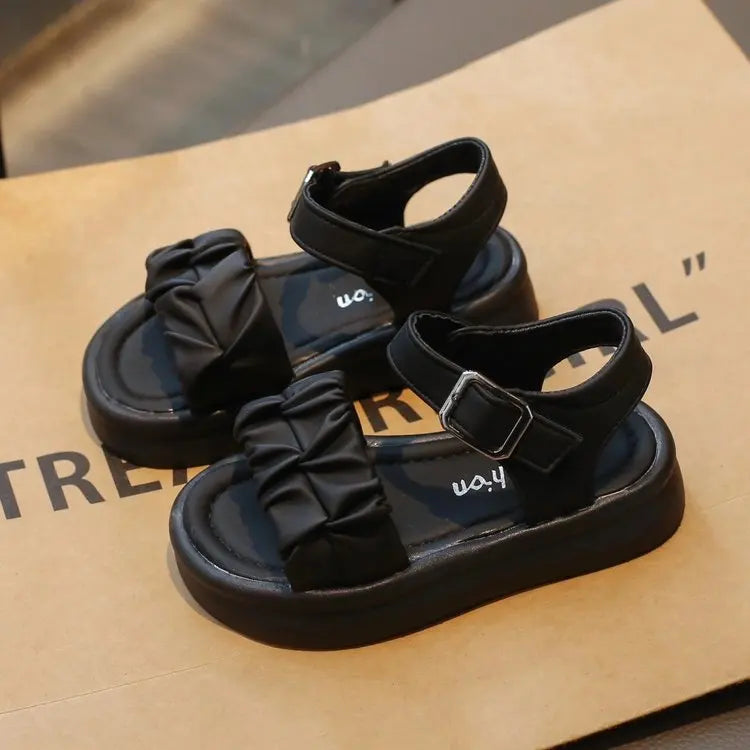 Girls' Elegant Sandals - Versatile & Stylish For Indoor/Outdoor, Beach-Ready Princess Shoes , Breathable & Lightweight