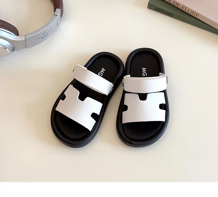 Fashion Spring Child Sandal Summer New Shoe Boy Girl Slippers Soft Bottom Non-slip Kid Shoes Baby Velcro Beach Sandal Slippers