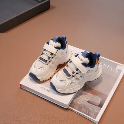 Warm Winter Kids Sneakers: PU Leather, Anti-Slip Rubber Sole, Lightweight Sports Shoes for Boys & Girls