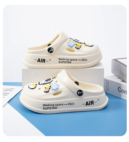Kids Summer Sandals EVA Design Children Slippers Soft Non Slip Platform Slides Outdoor Garden Shoes High Quality Fashion Shoes