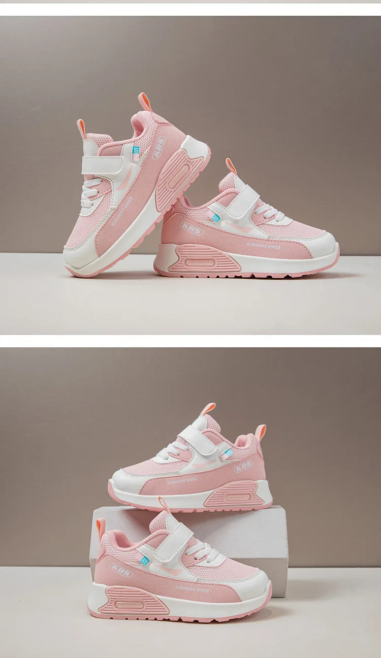 Children's Platform Sneakers Spring Autumn New Girls' Mesh Breathable Flats Lightweight Comfortable Non Slip Boys' Running Shoes