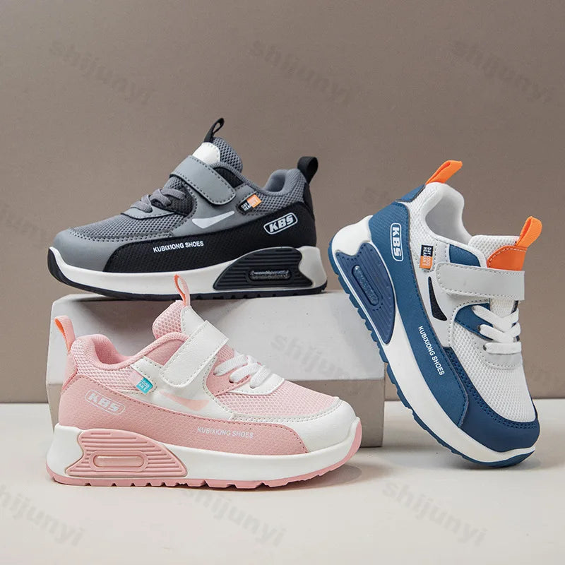 Children's Platform Sneakers Spring Autumn New Girls' Mesh Breathable Flats Lightweight Comfortable Non Slip Boys' Running Shoes