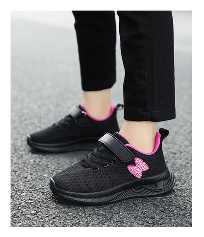 Girls' Breathable Mesh Sneakers with Bowknot Anti - Slip Casual Running Shoes for Kids Summer Sale Children's Sports Shoes