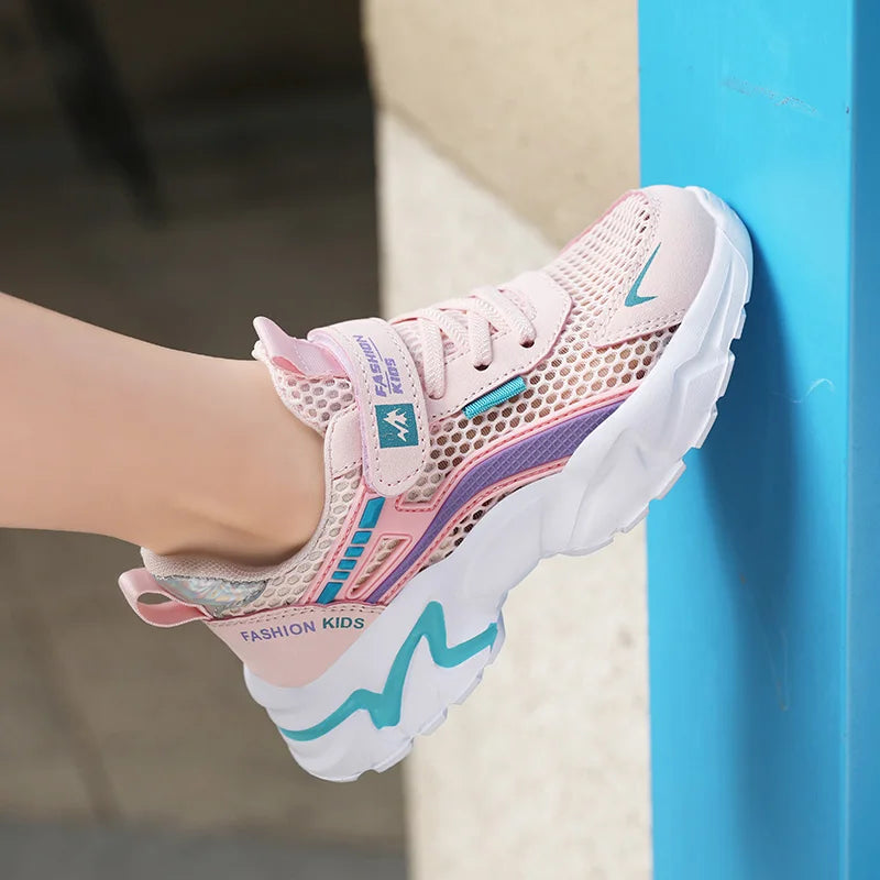 Fashion Non-Slip Casual Flat Running Shoes Breathable Lightweight Outdoor Tennis Shoes for Kids
