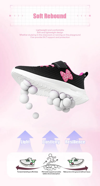 Girls' Breathable Mesh Sneakers with Bowknot Anti - Slip Casual Running Shoes for Kids Summer Sale Children's Sports Shoes