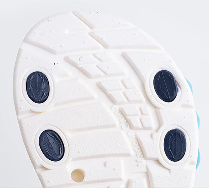 Children' Fashion Sport Sandals Geometric Patterns Breathable Wear-resistant Soft Shoes With Adjustable Velcro For Boys & Girls