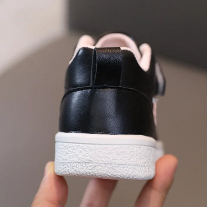 Children's Sports Shoes Spring and Autumn New Cute Girls' Sneakers Versatile Soft Breatheable Hook & Loop Fashion Kids Shoe