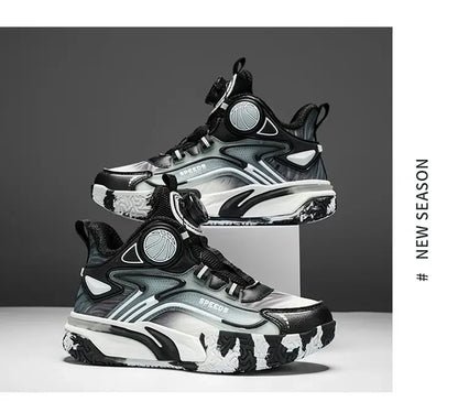 Boys Basketball Shoes Training Running Sports Sneakers Spring Autumn New Style Middle Large Children Boy Knob Movement Footwear