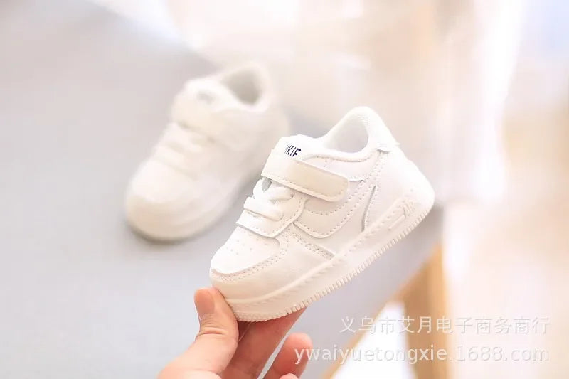 Sneakers for Babies Boys and Girls White Shoes Low-top Sneakers Student Shoes Children's Running Shoes Casual Shoes