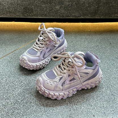 Children Running Shoes Non-slip Boys Girls Sneakers Mesh Breathable 2025 Spring Autumn New Kids Sports Shoes Thick Soft Bottom