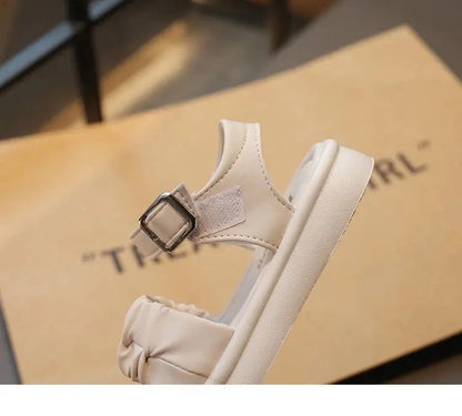 Girls' Elegant Sandals - Versatile & Stylish For Indoor/Outdoor, Beach-Ready Princess Shoes , Breathable & Lightweight