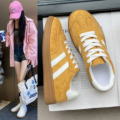 Women Tennis Sneakers Flats Ladies Fashion Mixed Colors Lace-up Vulcanized Shoes Spring Autumn Woman Outdoor Trainers Footwear