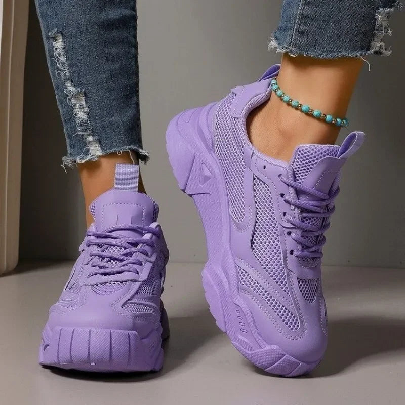 Women's Sneakers 2025 Fashion Breathable Women's Shoes Outdoor Non-slip Designer Shoes for Women Autumn Light Platform Sneakers