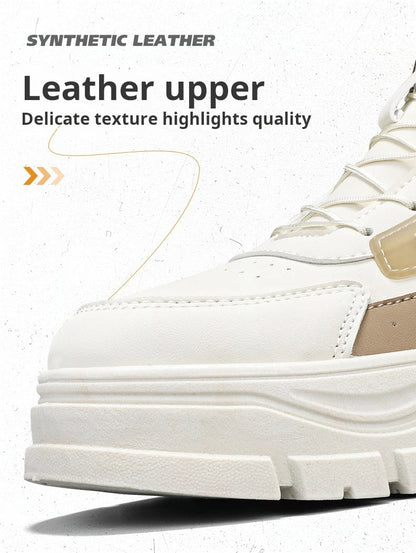 Men's Casual Outdoor Boots Fall Breathable Trendy Versatile Leisure Knob Board Shoes Anti-slip Riding Fashion Sneakers  (Available)